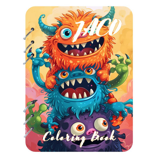 Cute Monster Coloring in Book With Custom Name