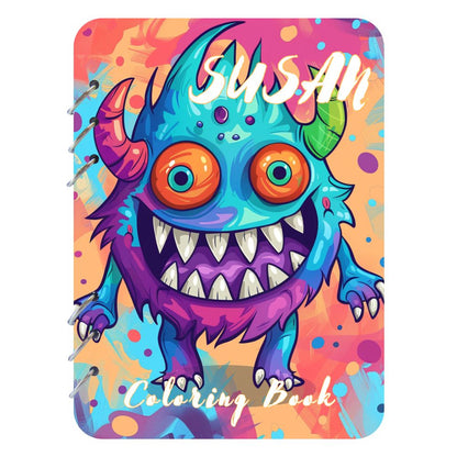 Cute Monster Coloring in Book With Custom Name