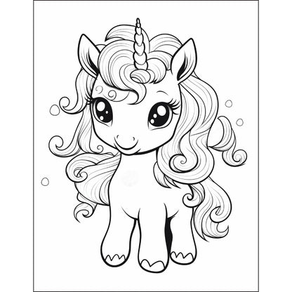 Cute Unicorn Coloring in Book Refill