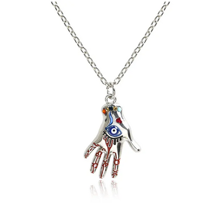Evil Eye 3D Hand Pendant with Stainless Steel Chain