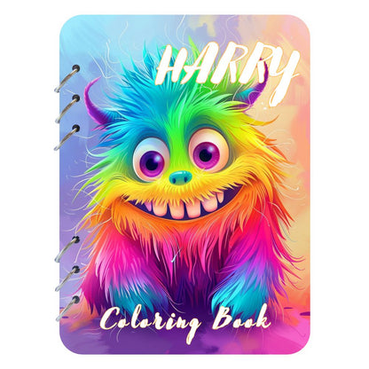 Cute Monster Coloring in Book With Custom Name