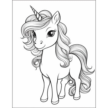 Cute Unicorn Coloring in Book Refill