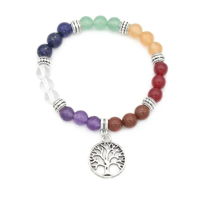 Serenity’s Roots, 7 Chakra Stone, Tree of Life Bracelet