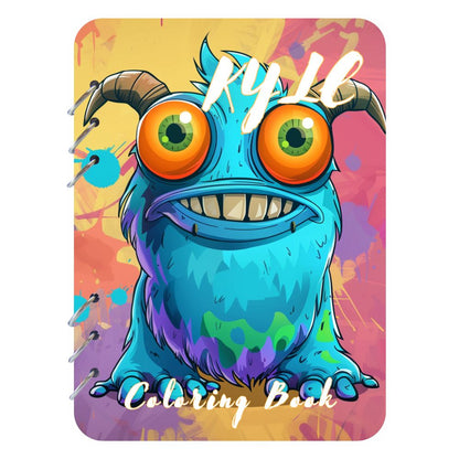 Cute Monster Coloring in Book With Custom Name