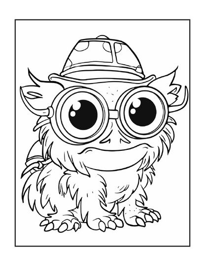 Cute Monster Coloring in Book With Custom Name