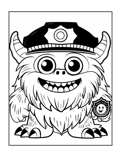 Cute Monster Coloring in Book With Custom Name