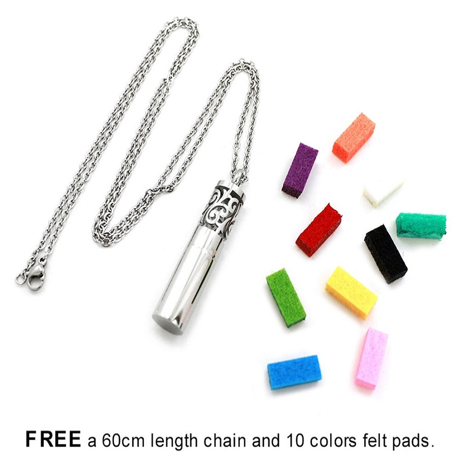Aztec Stainless Steel Diffuser Necklace