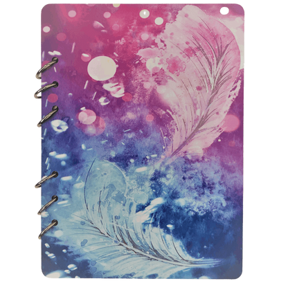 Feather Fantasy A5 Wooden Notebook Journal