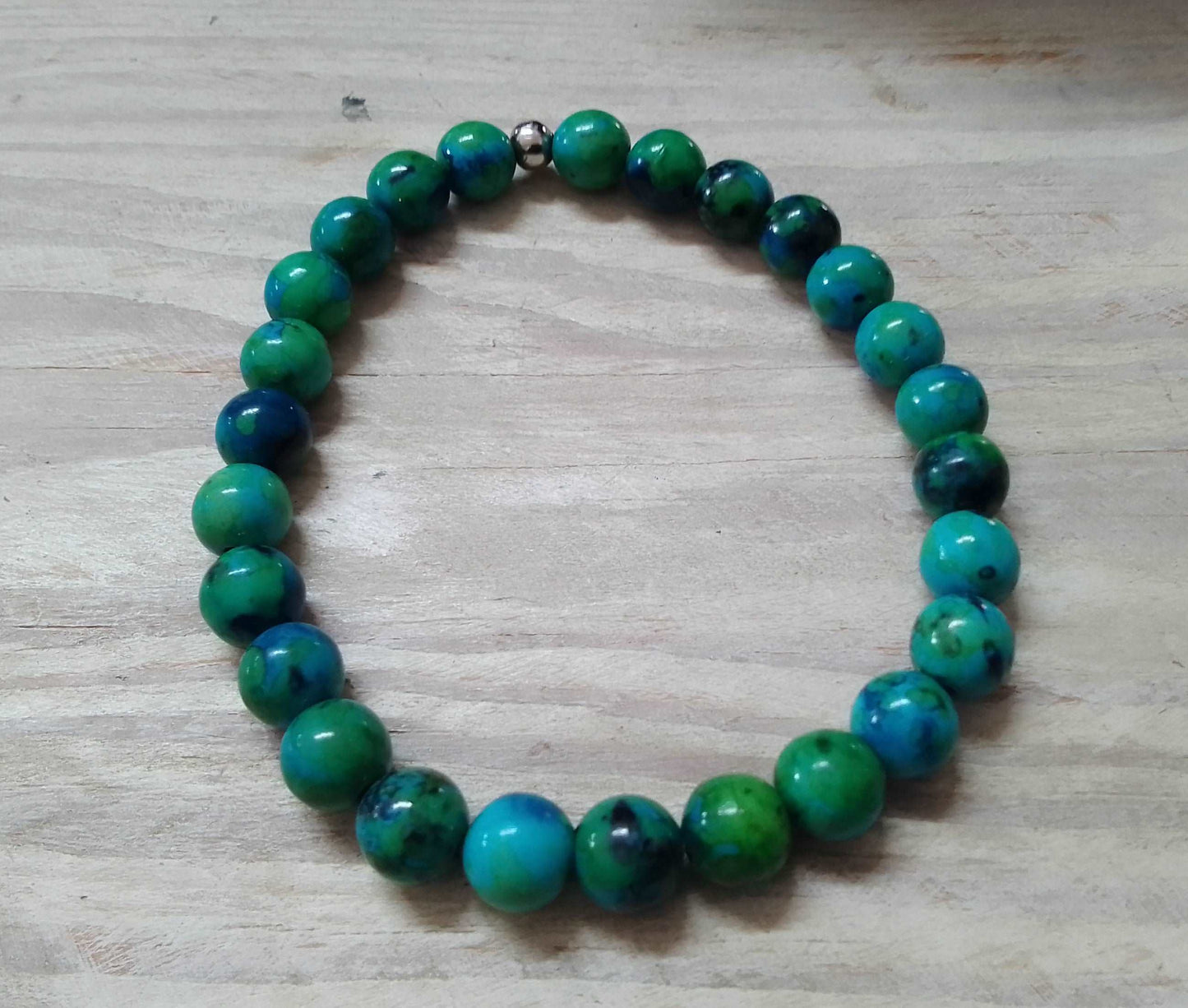 Azurite Natural Stone Bracelet 8mm Beads