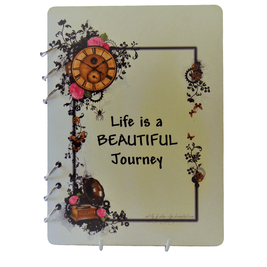 Life is a Journey Wooden Notebook-A5