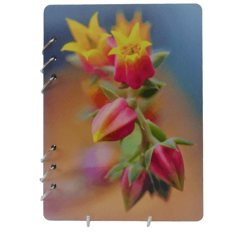 Blooming Beauty Flowers Wooden Notebook-A5