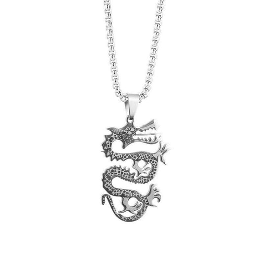 Lucky Dragon Stainless Pendant with Chain