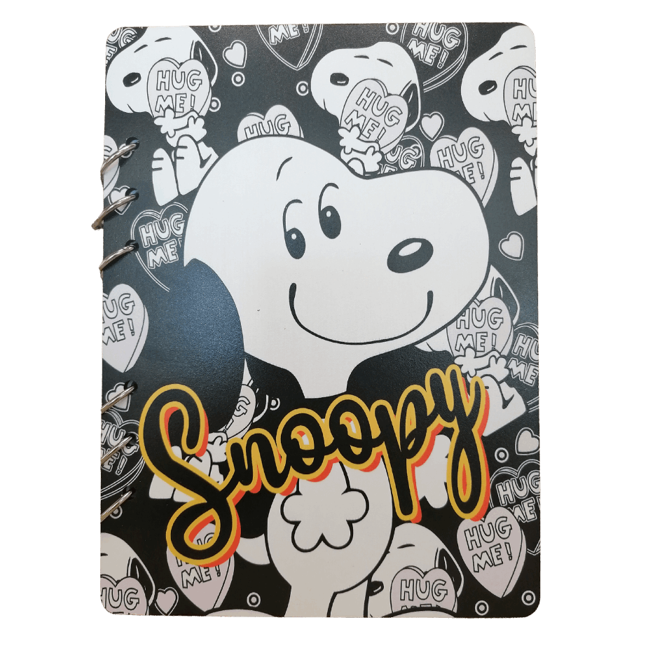 Snoopy Fan Art A5 Wood Cover Notebook, Journal, Diary