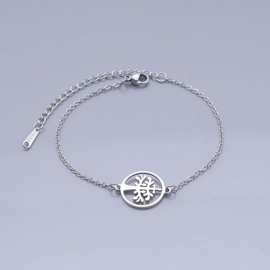 Tree of Life Stainless Steel Bracelet with Extender