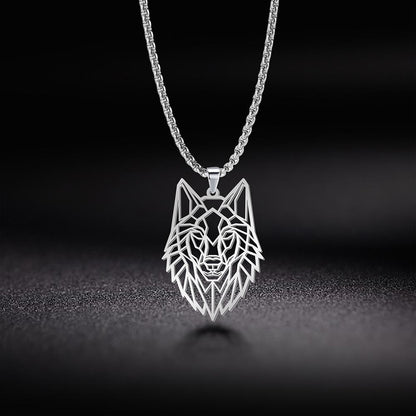 Wild Wolf Stainless Steel Pendant with Chain