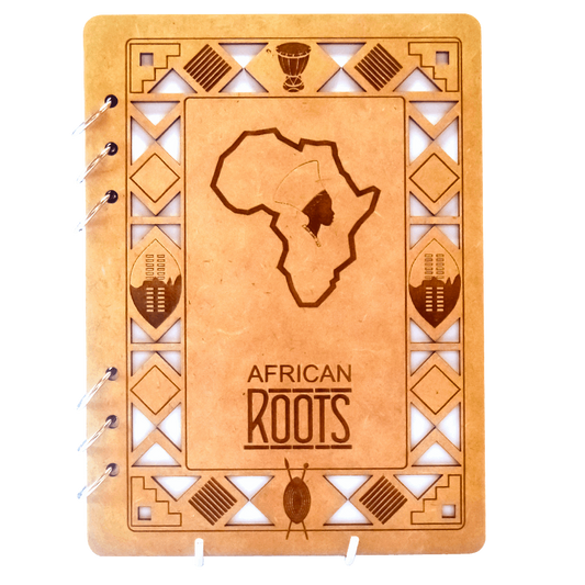 African Roots Wooden Notebook-A5